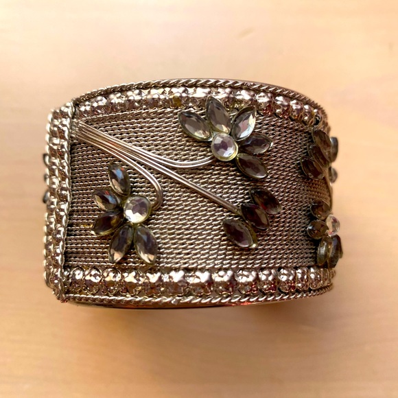Rhinestone Cuff Bracelet - Picture 3 of 10